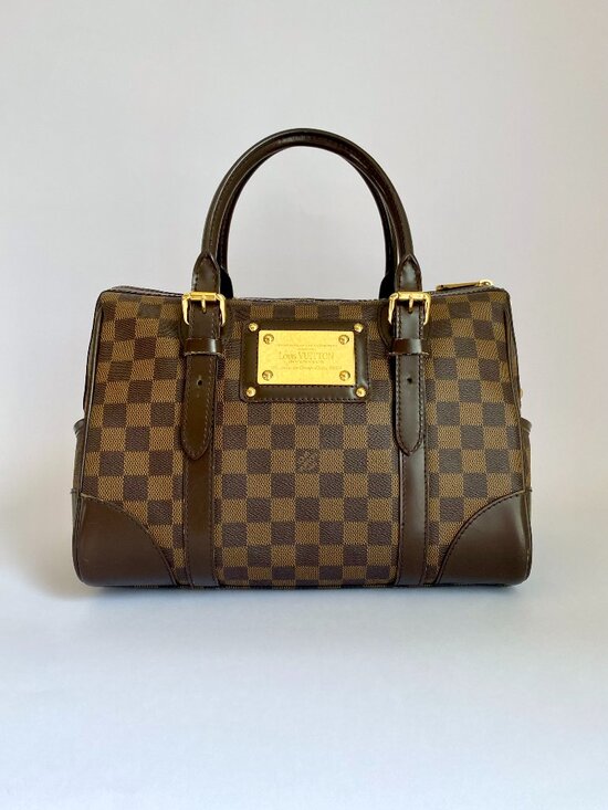 Louis Vuitton Handbags - Louis Vuitton Berkeley Damier Ebene Satchel Bag Brown Top Handle